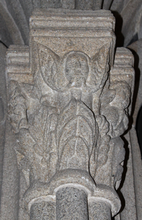 Green man do claustro de San Francisco (Santiago de Compostela). Foto: Alfredo Erias